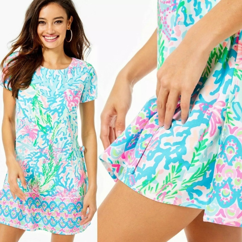 NWT Lilly Pulitzer Coral Bay Blanca Stretch Romper size 2